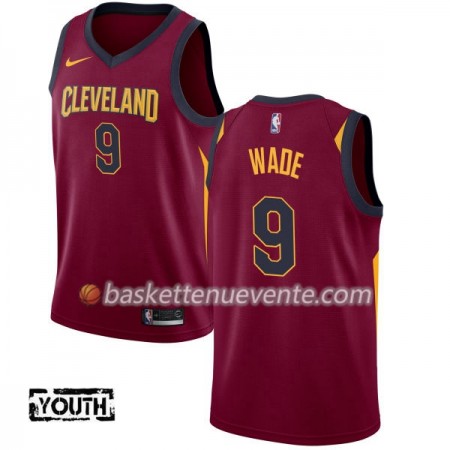 Maillot Basket Cleveland Cavaliers Dwyane Wade 9 Nike 2017-18 Rouge Swingman - Enfant